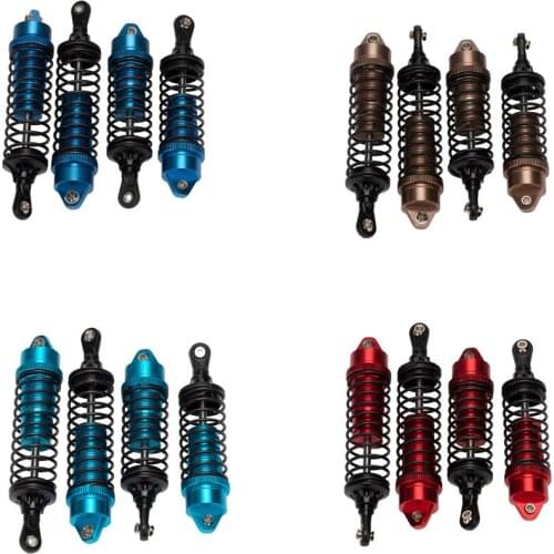 4Pcs Aluminum Front & Rear Shock Absorber Assembled for 1/10 Traxxas Slash 4x4 4WD RC Crawler Replacement Repair Spare Parts