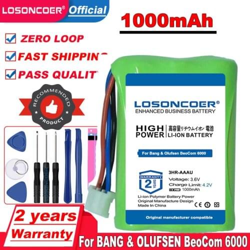 Battery for Bang & Olufsen BeoCom 6000 Telephone New Li-Ion Rechargeable Accumulator Replacement 3HR-AAAU 70AAAH3BMXZ T373 3.6V