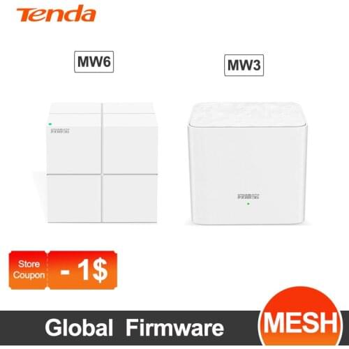Tenda MW6 Nova Mesh WiFi System MW3 Wireless Wifi Router AC1200 Dual-Band for Whole Home Wifi Coverage Nova Mesh Wireless Bridge
