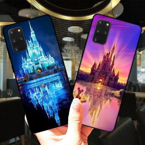 Cinderella Castle Fireworks Black Soft Silicone Case Cover For Samsung NOTE 20 Ultra 5G Note 10 Lite 9 8 J330 J530 J4 J6 Plus