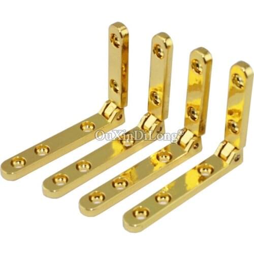 Brand New 100PCS 37mm*30mm*6mm*90° Zinc Alloy Wooden Box Hinges Jewelry Gift Wooden Cases Watch Cigar Box Hinges w Screws