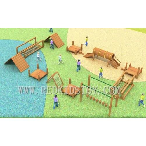 Exported to Panama Anti-rot Outdoor Wooden Playground 2016HZ-N003 23 Years' Manufacturers Experiences Shipped By Sea