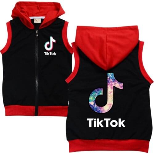 TIK TOK Boys and girls Spring clothes cotton vest Kids Waistcoat Child Sleeveless Jacket childrens clothing Outwear