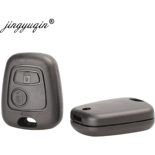 Jingyuqin Car Remote Key Shell For Citroen C1 C4 for Peugeot 107 207 307 407 206 306 406 Fit Toyota No Logo Keys Fob Case