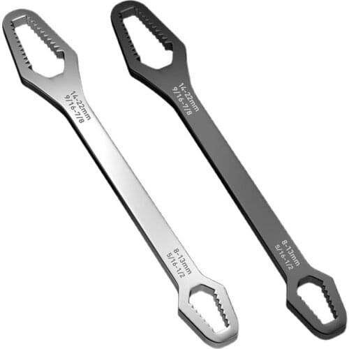 Double-Head Key Multifunction Screw Nuts Wrenches Repair Hand Tools For Car Bicycle Ratchet Wrench Universal Spanner 8-22mm
