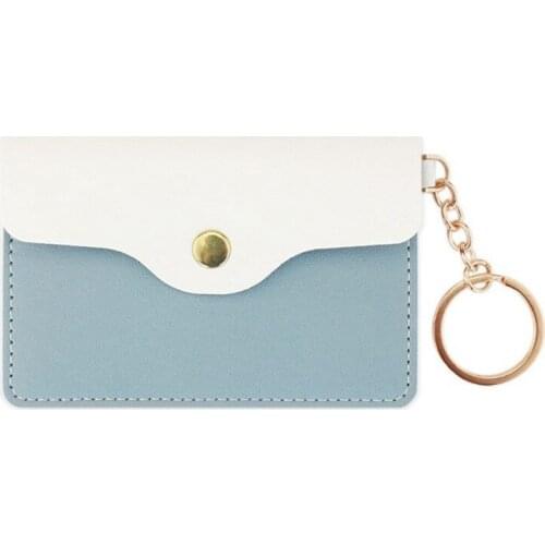 Lralra Key Wallet PU Leather Card Holder Business Mini Short Small Cute Womens Student Coin Purse Pocket Keychains Money Bag