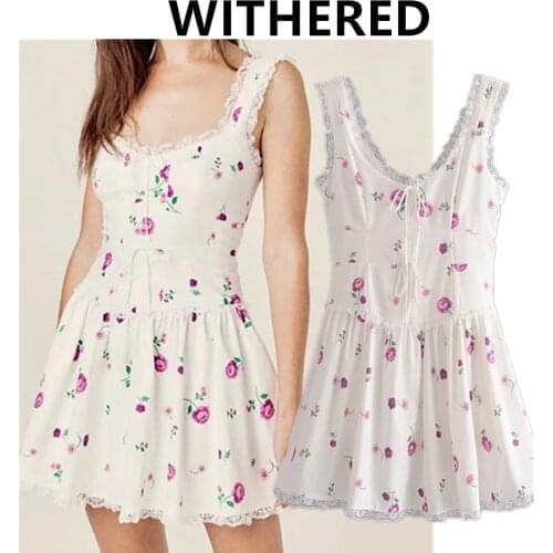 Jenny&Dave mini dress women indie folk bohemian vintage lace splicing beach vestidos de fiesta de noche sexy tank party dress