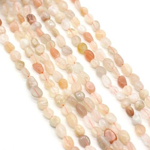 Genuine Natural Multi-color Moonstone Sunstone Beads Smooth Loose Beads for Jewelry Making DIY Accessories Fit Necklace Bracelet