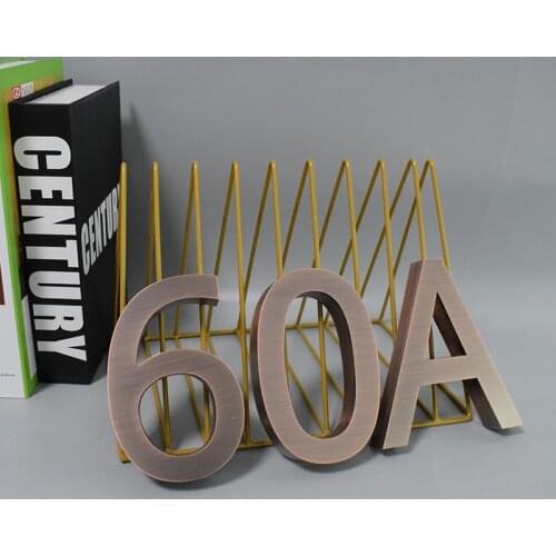 House Numbers 0-9 ABC Outdoor Metal 3D Modern Silver Stainless Steel Lettre Home Hotel Apartment Name Plate Custom Address Sign