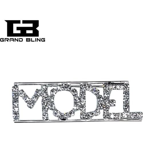 Profession Lapel Pin Gift "MODEL" Crystal Letters Brooch Accessories
