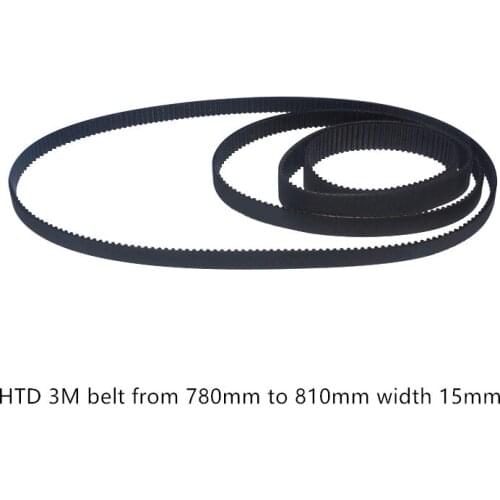 LINK CNC HTD 3M Timing belt length from 780mm to 810mm width 15mm Rubber HTD3M synchronous 780-3M 810-3M closed-loop