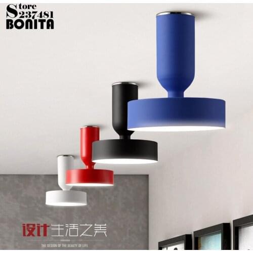 Nordic Modern Minimalist Aluminum Ceiling Mounted Colorful Childrens Room Design LED Lamp Pendant Lighting