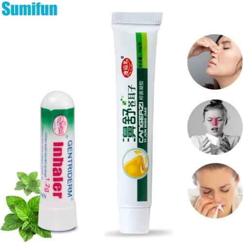 Sumifun Allergic Rhinitis Cream Sinusitis Gel Ointment Mint Nasal Inhaler Essential Oils Antibacterial Relieve Itching Sneezing