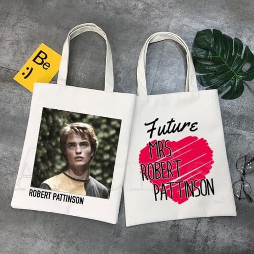 Robert Pattinson Shopper Bags Shopping Bag Tote Bag Shoulder Bag Canvas Bags Large Capacity College Handbag