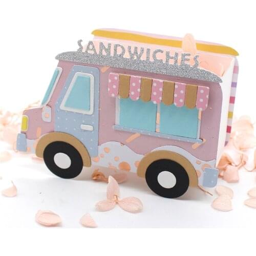 KSCRAFT Food Truck Metal Cutting Dies Stencils for DIY Scrapbooking/photo album Decorative Embossing DIY Paper Cards