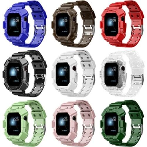 For Apple Watch Band 44mm 42mm Rugged Impact Resistant Bumper Case iWatch Band Strap for Apple Watch Series 6 SE 5 4 44mm Case