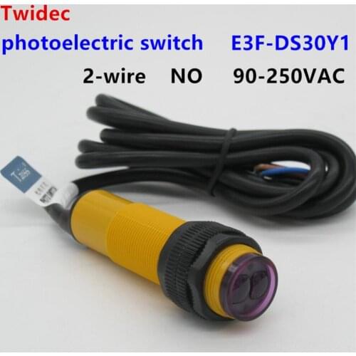 High quality Diffuse Type M18 Two Wire AC NO 10-30cm Detection Distance Photoelectric Sensor Optical Sensor switch E3F-DS30Y1