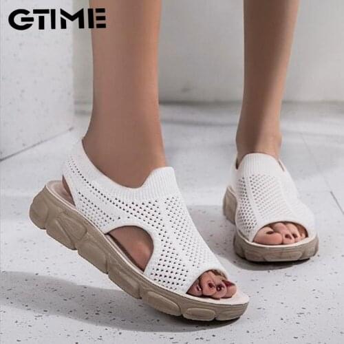 Ladies Large Size Sandals New Roman Sandals Fashion Breathable Soft Bottom Flat Heel Sandals Summer Casual Ladies #SJPAE-332