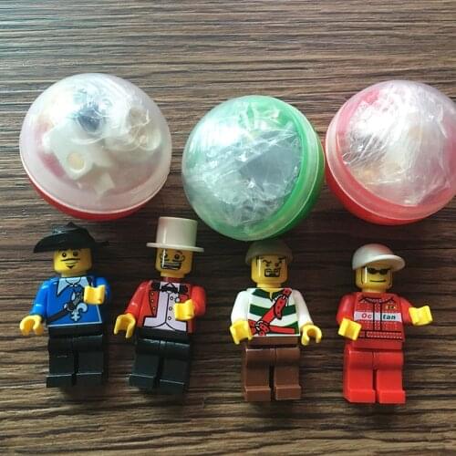 100pcs/lot 38mm Plastic Capsule Occupation Figurines Plastic Capsule Toys for Vending Machine Blocks Accessory Kids Gift