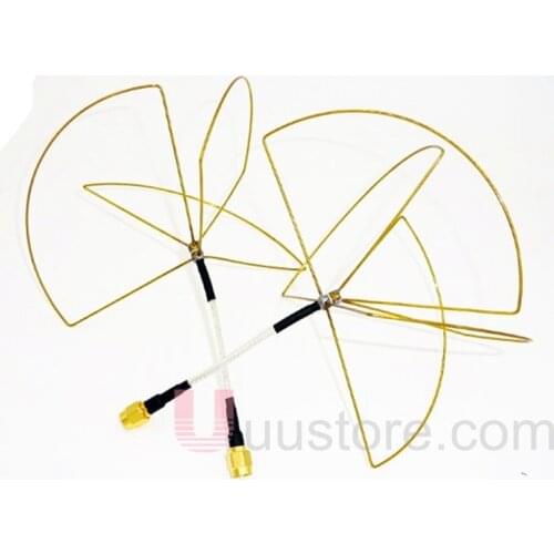 2pcs 1.2G 1.2GHz Clover Leaf Antenna Circular Polarized SMA male for 1.2Ghz 1.3Ghz TX RX Set Free shiping