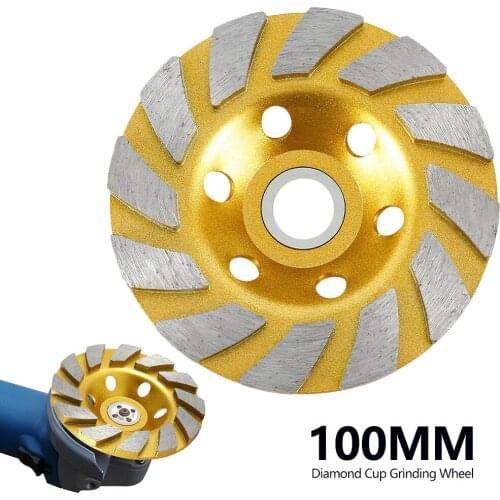 4" 100mm Diamond Grinding Wheel Disc Bowl Shape Grinding Cup Concrete Granite Stone Ceramic Cutting Disc Piece Power Tools