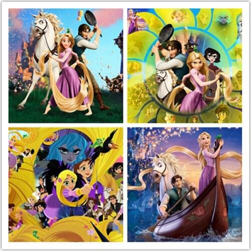 Disney 5D DIY Diamond Painting Rapunzel Princess Full Circle Diamond Embroidery Exquisite Handmade Ornaments Hanging Painting