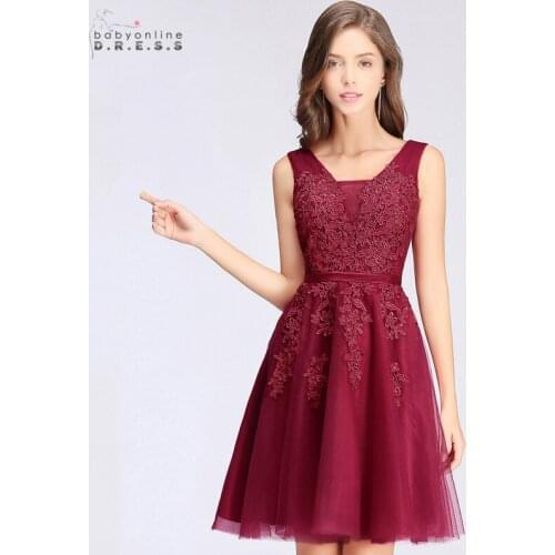 Robe de Soiree Multi Color Embroidery Lace Short Evening Dress Sexy Chiffon Homecoming Dresses Vestido de Festa Curto