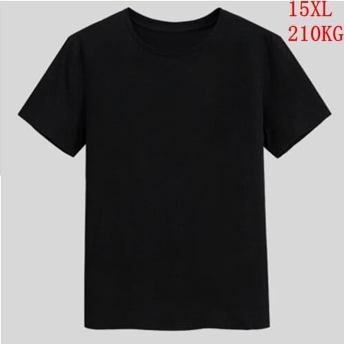 Large size womens T-shirt plus size 8XL 10XL 12XL 15XL summer round neck short sleeve loose black and white red big T-shirt top