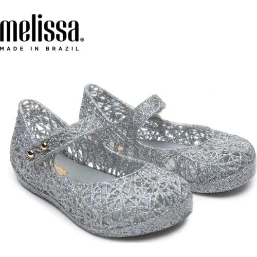 Mini Melissa Childrens Shoes 2021 New Summer Girls Sandals PVC Jelly Kids Beach Shoes Baby Cartoon Princess Shoes