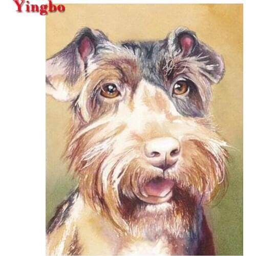 Squsre round diamond mosaic Schnauzer dog,Diy,5d,Diamond painting Cross Stitch,Diamond Embroidery sale,animal,Christmas gift