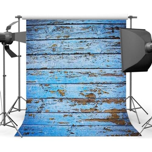 MOCSICKABlue Wood Floor Background Photography Children Baby Backdrop for Photographers Photo Shoot Floor-971
