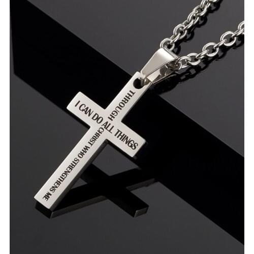 Stainless Steel Fashion Necklaces 2019 Letter Necklace Women/men long Chain Trendy Vintage Necklace Men In Pendant Necklaces