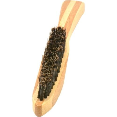 Men Boar Hair Bristle Beard Brush Shaving Comb Face Massage Handmade Yellow Mustache Brush Care
