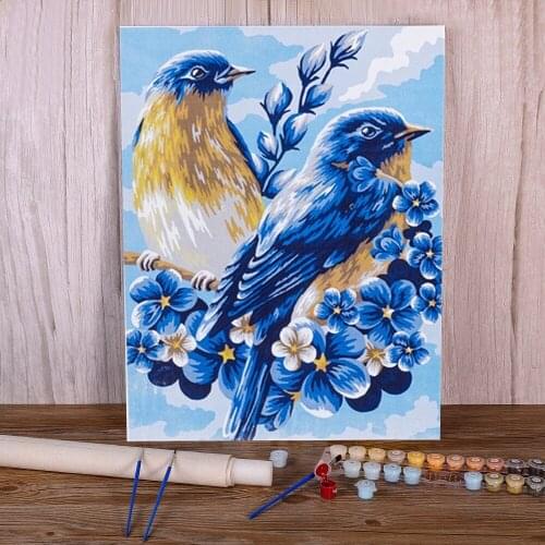 Bird Animal Paint By Numbers Package Acrylic Paints 40*50 Canvas Pictures New Design Crafts For Adults Handiwork Handicraft