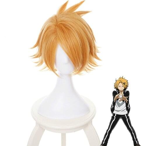 Boku no Hero Academia Kaminari Denki Wig Cosplay Costume My Hero Academia Men & Women Short Synthetic Hair Party Role Play Wigs