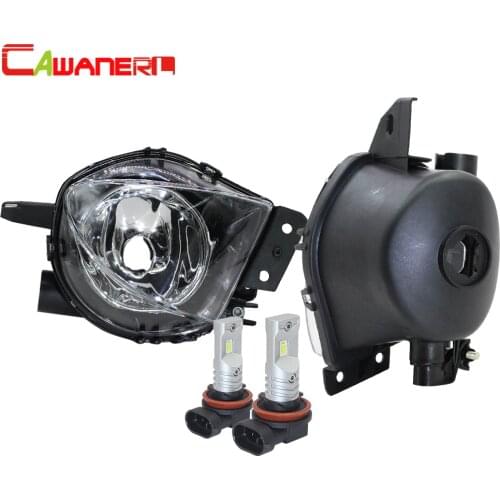 Cawanerl 2 X Car Front Fog Light Assembly Clear Lens House With Bulb For BMW E90 E91 328i 328xi 325i 325xi 330i Sedan 2005-2008