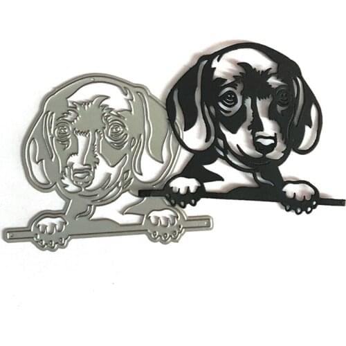 R58E Witty Dog Metal Cutting Dies Stencil Scrapbooking DIY Album Stamp Paper Card Embossing Decoration