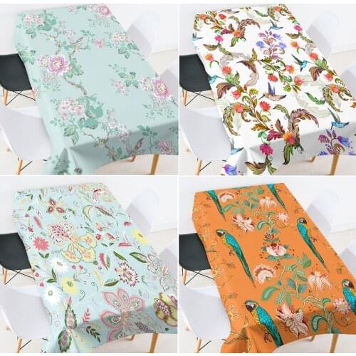 Flower leaves table runner tablecloth Table party decoration Oilcloth on table Flexible glass table protector table cloth set