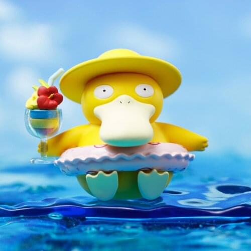 TAKARA TOMY Pokemon Leisure Holiday Series Blind Box Set Pikachu Squirtle Charmander Psyduck Bulbasaur Toy Trend Decoration