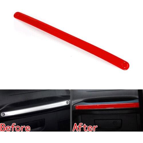 Interior Passenger Seat Front Grab Handle Bar Cover Trim Chrome Decorate Strip Car Styling Sticker For Jeep Wrangler JK 2011-17