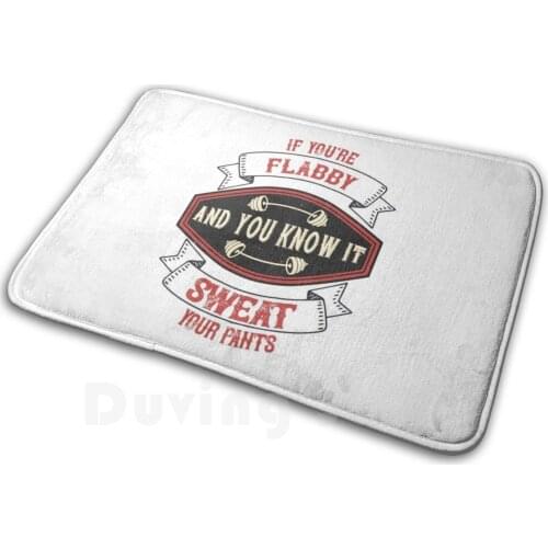 Funny Fitness Sweat Your Pants Workout Training Soft Non-Slip Mat Rug Carpet Cushion Fitness Workout Training Sports Gym