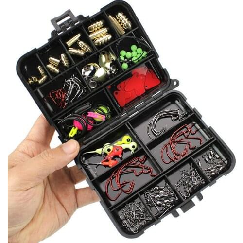 128PCS Fishing Tool Set Luya Accessories Hooks Fishing Gear Tackle Box Fishing Fishing Tools Equipment Box