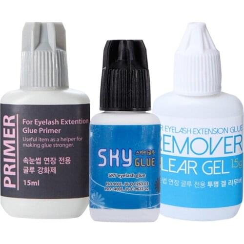 15ml Glue Primer And 15g Remover And 5g SKY Glue Used On Roots Of False Eyelashes