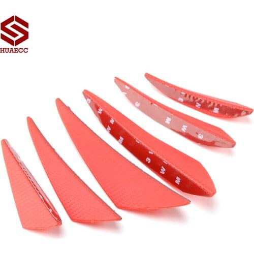 6Pcs Universal Motorcycle Front Bumper Lip Diffuser Splitter Fins Body Spoiler Canards Valence Chin Car Tuning Canard