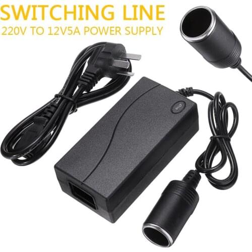 Mayitr 1pc AC 220V to DC12V 5A Car Charger Smart Auto Cigarette Lighter Power Supply Socket Adapter for Car Electronics Parts