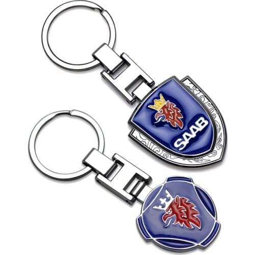 Car Keychain Anti-lost Metal Key Chain Exquisite Shape Key Ring Gifts For SAAB Scania 9-3 9-5 93 9000 900 9-7 600 99 9-X Turbo