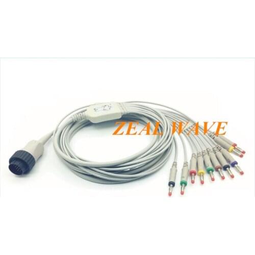 ECG Cable One-Piece Ten-Lead φ4.0mm Banana Plug Ling Qian