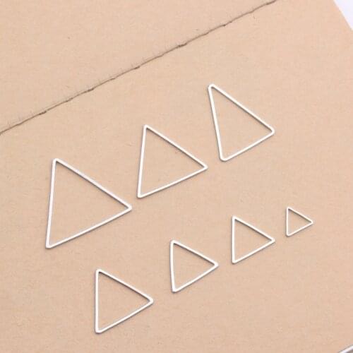Hot Selling 100pcs Geometric Graphic Traingle Shape Alloy Charms DIY Jewelry Findings Ornament Accessories Craft for Earring
