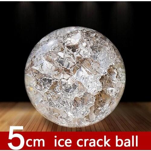 4/5/6cm Crystal Ice Crack Ball Glass Sphere Feng Shui Ornament Rocky Water Fountain Bonsai Ball Home Decor Figurine