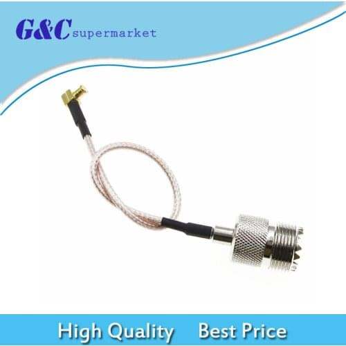 SL16 SO239 UHF Female Jack to MCX Right Angle Bend Male 15cm Cable 6P Pigtail diy electronics